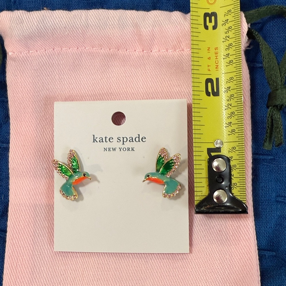 Never worn Kate Spade hummingbird earrings